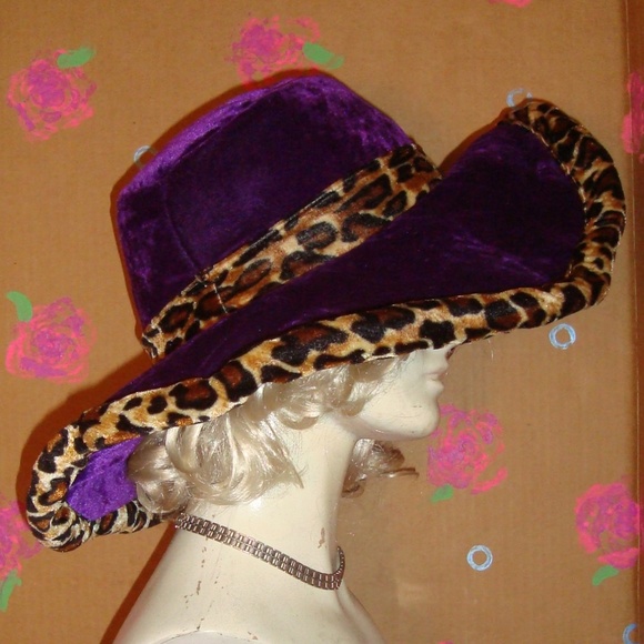 Elope Costume Pimp Hat - Purple & Leopard - Picture 2 of 8